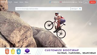 Customize Bootstrap  Navbar Carousel and Search Bar  Ui Dev [upl. by Rephotsirhc]