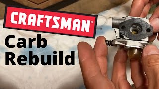 How To Rebuild A Craftsman Weed Wacker Carburetor [upl. by Beore]