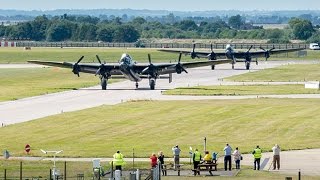 Two Lancaster bombers fly together for first time in 50 years [upl. by Sane]