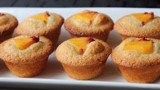 Peach Financier Recipe  How to Make Peach Almond Cakes [upl. by Oisor150]