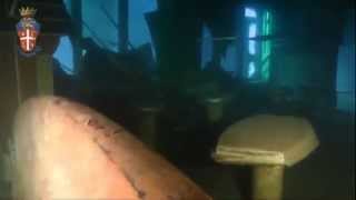 Underwater footage from inside the Costa Concordia released by Italian police  Channel 4 News [upl. by Jared]