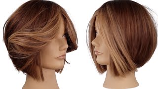 How To Cut A Layered Bob Haircut Tutorial [upl. by Marian]