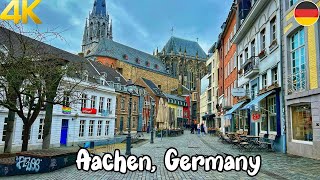 Aachen Germany walking tour 4K 60fps  A beautiful German city [upl. by Remat]