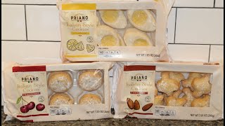 Priano ALDI Italian Style Cookies Lemon Crème Amarena Cherries amp Almonds Review [upl. by Carlick583]