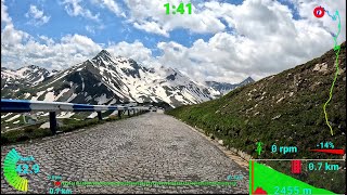 Scenic 30 minute Indoor Cycling Workout Großglockner Alps Road Telemetry 4K Video [upl. by Olatha526]