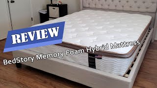 Review BedStory 12 Inch Memory Foam Hybrid Mattress [upl. by Jerrylee617]