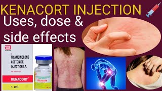 KENACORT INJECTION  Uses  Dose  Side effects  Inflammation  Arthritis [upl. by Sierra]