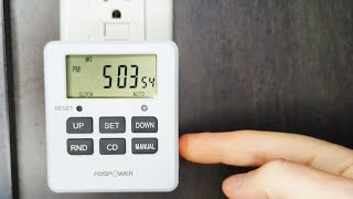 How to Set a Programmable Digital Timer Fospower  Full Instructions [upl. by Ymarej958]