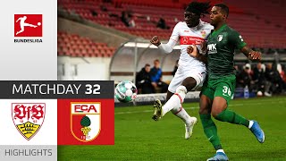 VfB Stuttgart  FC Augsburg  21  Highlights  Matchday 32 – Bundesliga 202021 [upl. by Iveksarap141]