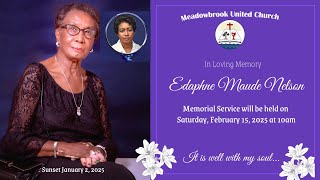 Memorial Service for Edaphne Nelson [upl. by Venita438]