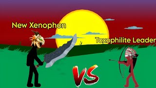 New Xenophon vs Toxophilite Leader Fight  Stickwar Legacy [upl. by Reeves]