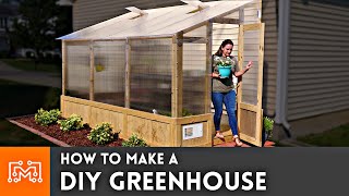 How to Make a DIY Greenhouse  I Like To Make Stuff [upl. by Nevaeh392]