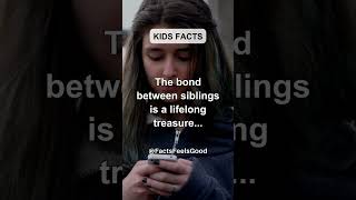 The bond between siblings is a lifelong treasure kidsfacts shorts subscribe [upl. by Nanis]