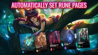 Automatically Set Rune Pages In League of Legends [upl. by Eugilegna]