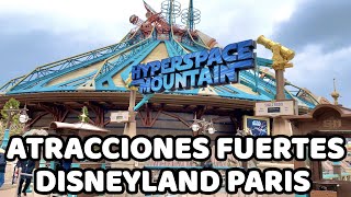 4K TODAS LAS ATRACCIONES FUERTES DISNEYLAND PARIS [upl. by Maisie]