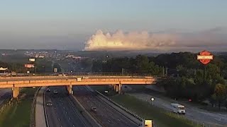 Conyers Georgia chemical plume after BioLab fire  Live stream [upl. by Etnomaj]