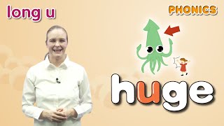 Long Vowels  Lesson 15 Long Vowel u ube ude uge use ute  4 Step Phonics [upl. by Enilatan]