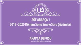 AÖF Arapça 1  2019  2020 Dönem Sonu Çıkmış Soru Çözümleri [upl. by Laroc153]