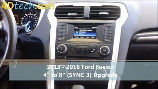 4quot to 8quot Upgrade w SYNC 3  2013  2020 Ford Fusion [upl. by Ylnevaeh]