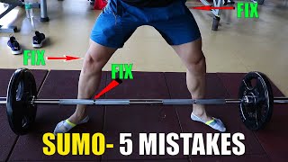 SUMO DEAD LIFTS 5 Stupid Mistakes STOP NOW [upl. by Yellehs]