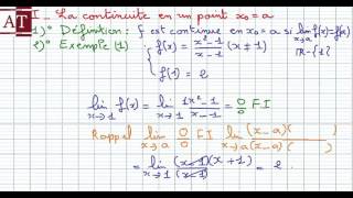 analyse mathématique s1 la continuité dune fonction 1 [upl. by Cod]