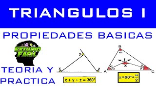 GEOMETRÍA  Triángulos teoría y ejercicios básicos [upl. by Yevol]