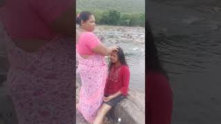 womens oil massage from hogenakkal Nature falls [upl. by Ruhtra]