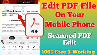 How to Edit Scanned PDF Document in Mobile [upl. by Relda835]