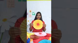 Paper fan wall decor diy art craft [upl. by Eidnalem517]