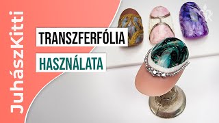 Transzferfólia Használata 💅  Live [upl. by Naejeillib]