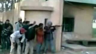 Libya  Live Fire between People and Gaddafi Regime [upl. by Carothers447]