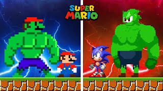 Mario vs Sonic POWER LEVELS All Muscle [upl. by Ahseei]