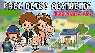 ✨ Free ✨ Beige Aesthetic Inspired🪴🍼 Toca Boca Free House Ideas 😍 TOCA GIRLZ [upl. by Sacci122]