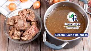 Receta caldo de hueso para obtener colágeno Dr Rojas [upl. by Lajib]