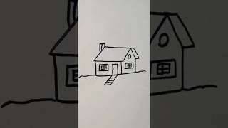 House Drawing  How to Draw house for beginners for step by step  Colouring Drawing For Kids [upl. by Jobina]