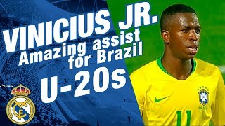 VINICIUS JR amazing assist for Brazil U20s [upl. by Rednave499]