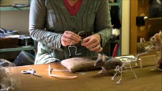 How To Needle Felt  Mouse Series 1 Armature by Sarafina Fiber Art [upl. by Neggem841]