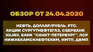 Обзор 2404 Нефть Доллар РТС Акции ЛСР НМТП ДВМП Сургутнефтегаз Сбербанк Нижнекамскнефтехим [upl. by Peedus]