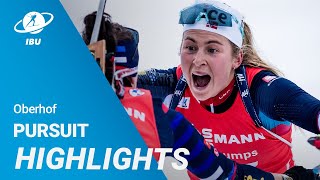 World Cup 2324 Oberhof Women Pursuit Highlights [upl. by Nesto451]