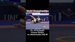 World Championships 2024 FS  61 kg Qualif Zavur UGUEV vs Masanosuke ONO [upl. by Sej153]