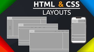 HTML e CSS  Aprenda a criar 5 layouts de sites mais comuns na Internet FLEXBOX [upl. by Dumanian433]