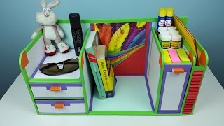 DIY desk organizer drawer organizer from cardboard [upl. by Cassandra]