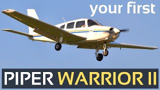 Piper PA 28 Cherokee Warrior II  Your first piper Cherokee  General aviation  Student pilot [upl. by Schouten365]