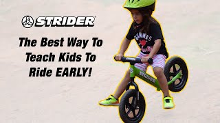 The Best Way To Teach Kids To Ride Ridiculously Early  Strider Bikes [upl. by Asek]