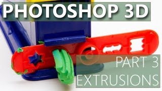 3D in Photoshop CS6  03  Extrusions [upl. by Ecissej]