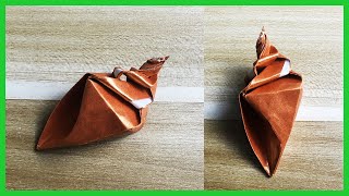 Origami Seashell How to Make a Paper Shell Easy Tutorial in 2020 [upl. by Onej]