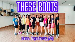 THESE BOOTS  LINE DANCE  Wayne Beazley AUS  ASSC [upl. by Leasi647]