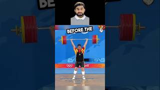 This man promised his wife to win golden medal 🏅 shorts goldmedal olympics2024 weightlifting [upl. by Ynnep]