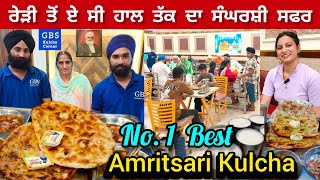 No 1 Best Amritsari Kulcha in Amritsar Desi Ghee Recipe Naan Chole Lassi Punjabi Street Food India [upl. by Siri]