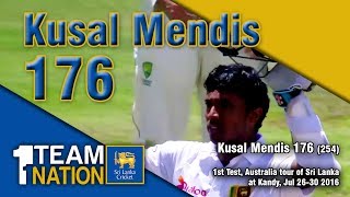 Kusal Mendis 176 vs Australia  1st Test Australia tour of Sri Lanka 2016 [upl. by Orji]